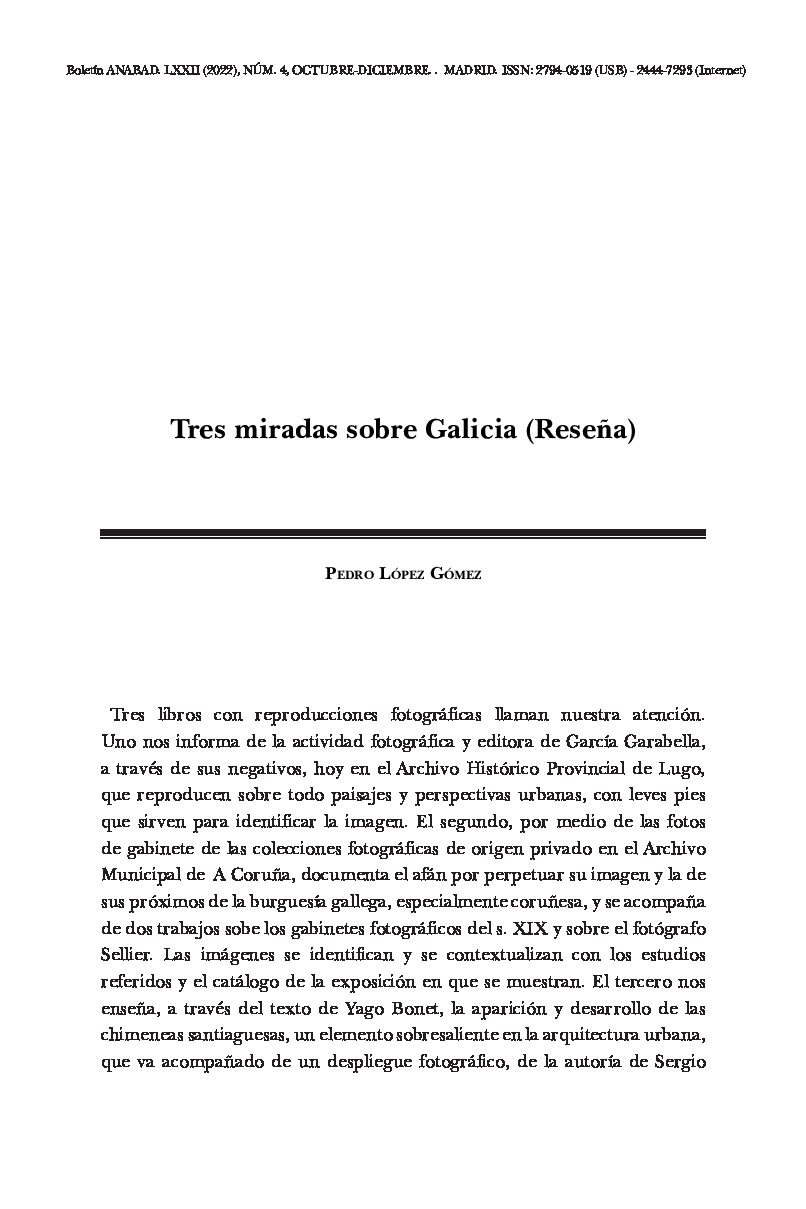 Tres miradas sobre Galicia (Reseña)