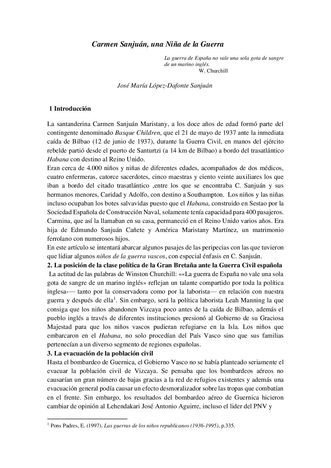 Carmen Sanjuán, una Niña de la Guerra
