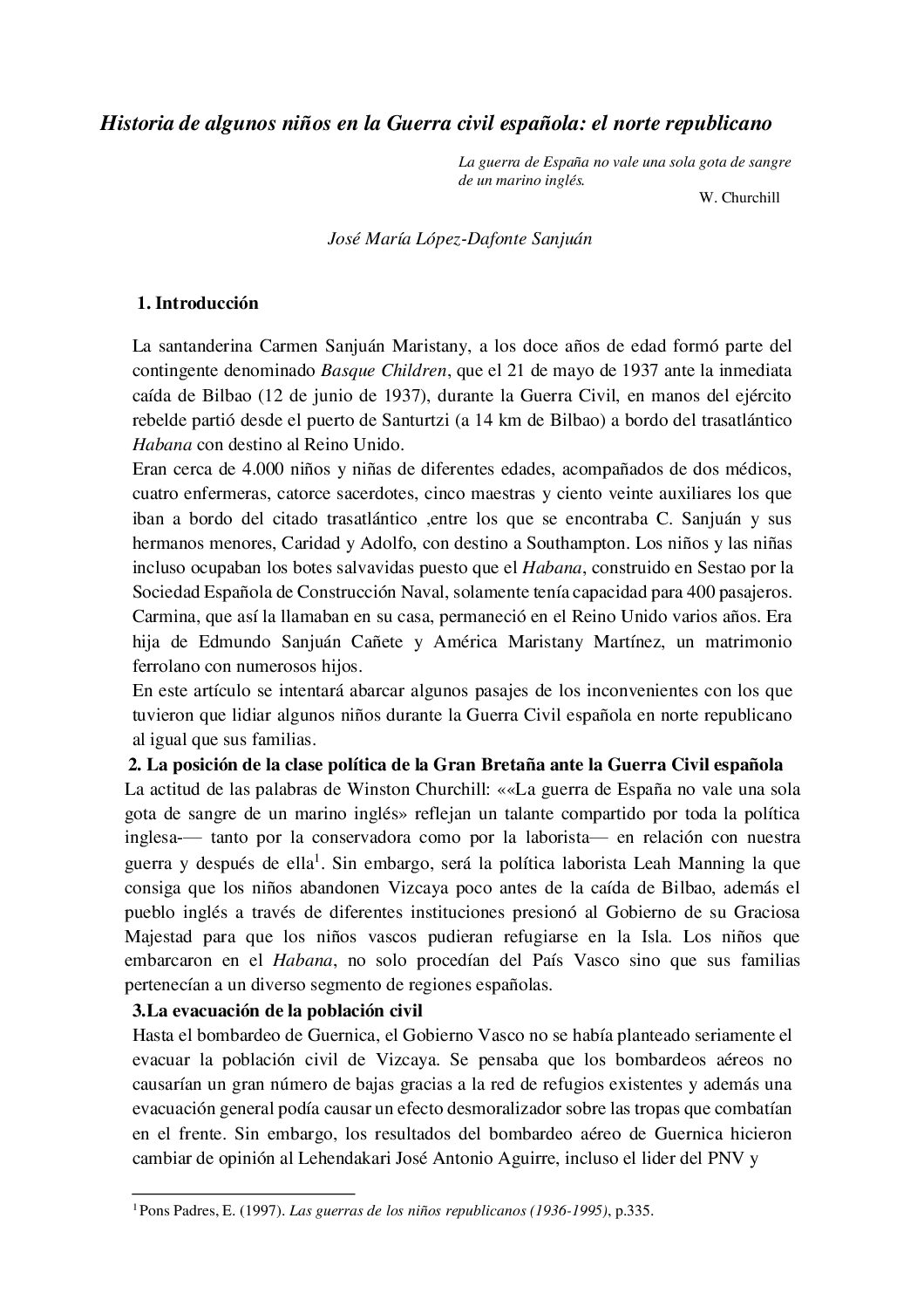 Historia de algunos niños en la Guerra civil española: el norte republicano